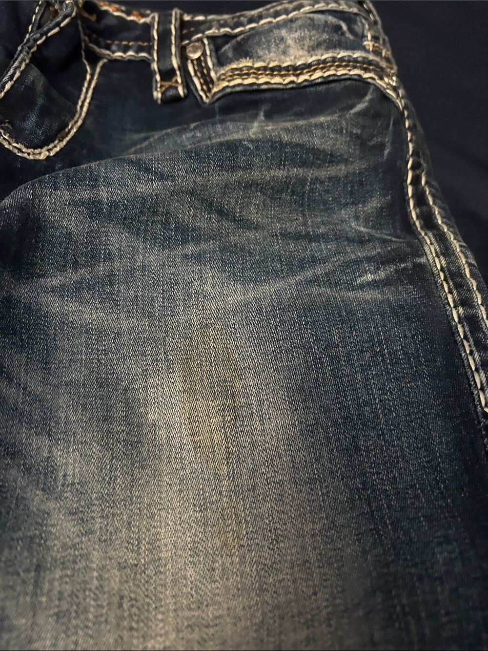 Rock Revival Yui Distressed Light Wash mid-rise Boot Cut Jeans Size 30 inseam 33 - Picture 3 of 9